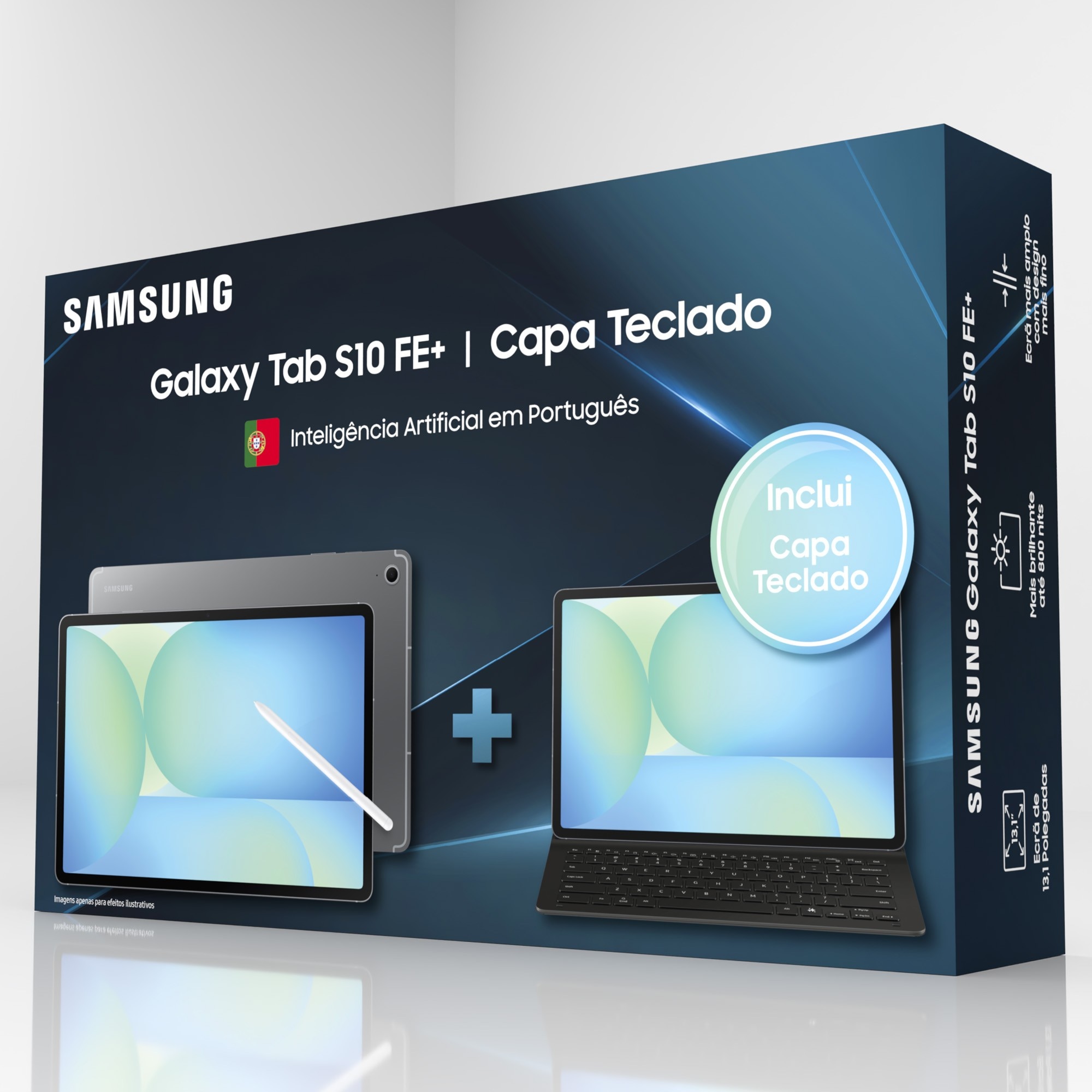 Imagem 0 de Bundle Tablet Samsung Galaxy Tab S10FE+ 8GB/256GB Wifi + Capa Teclado - Cinzento