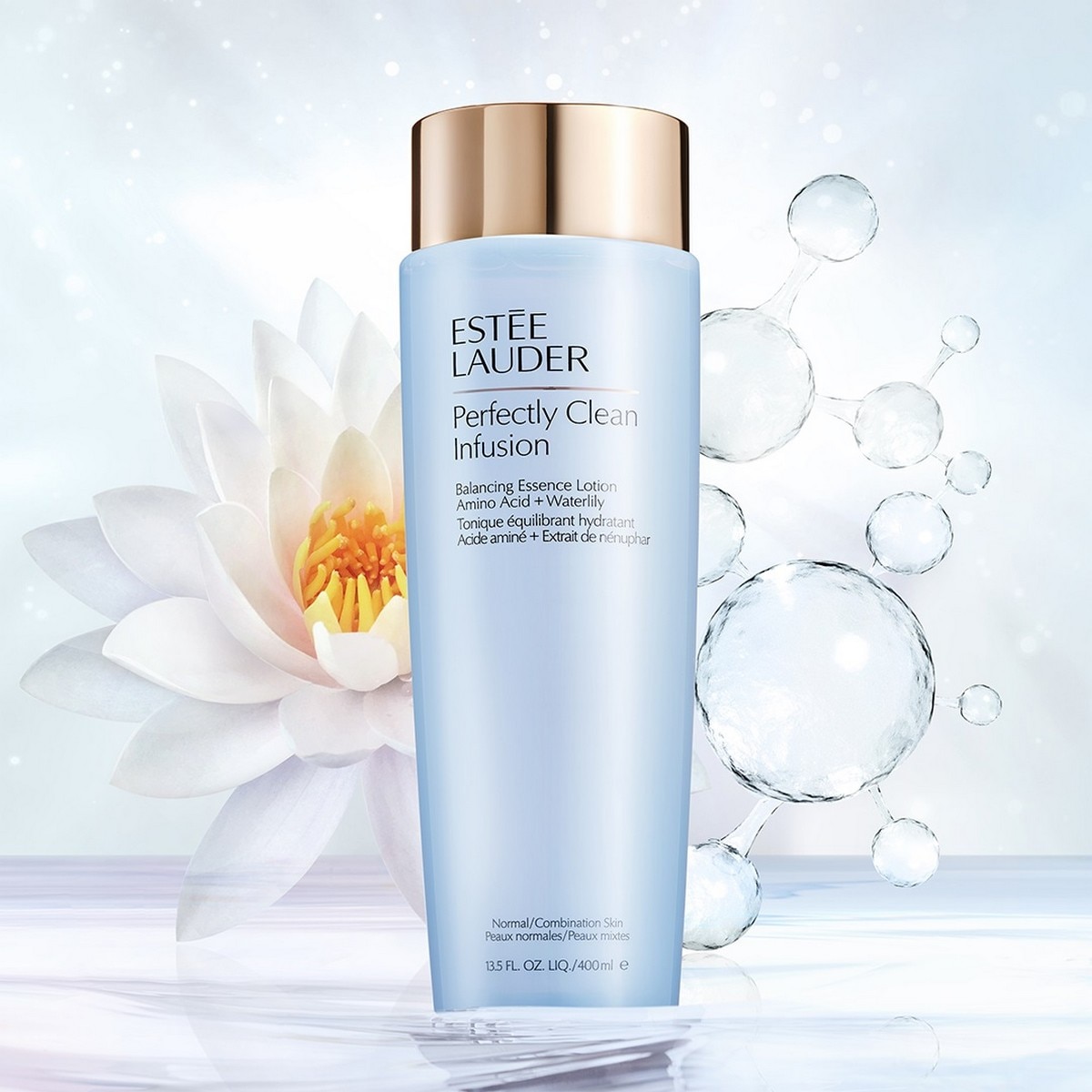 Perfectly Clean Infusion Balancing Essence Lotion with Amino Acid + Waterlily - 400 ml 2