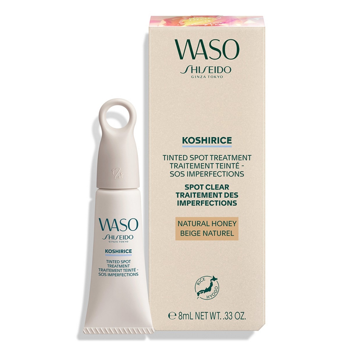 Corretor de Imperfeições Waso Koshirice Tinted Spot 8ml Shiseido 2 Natural Honey-2
