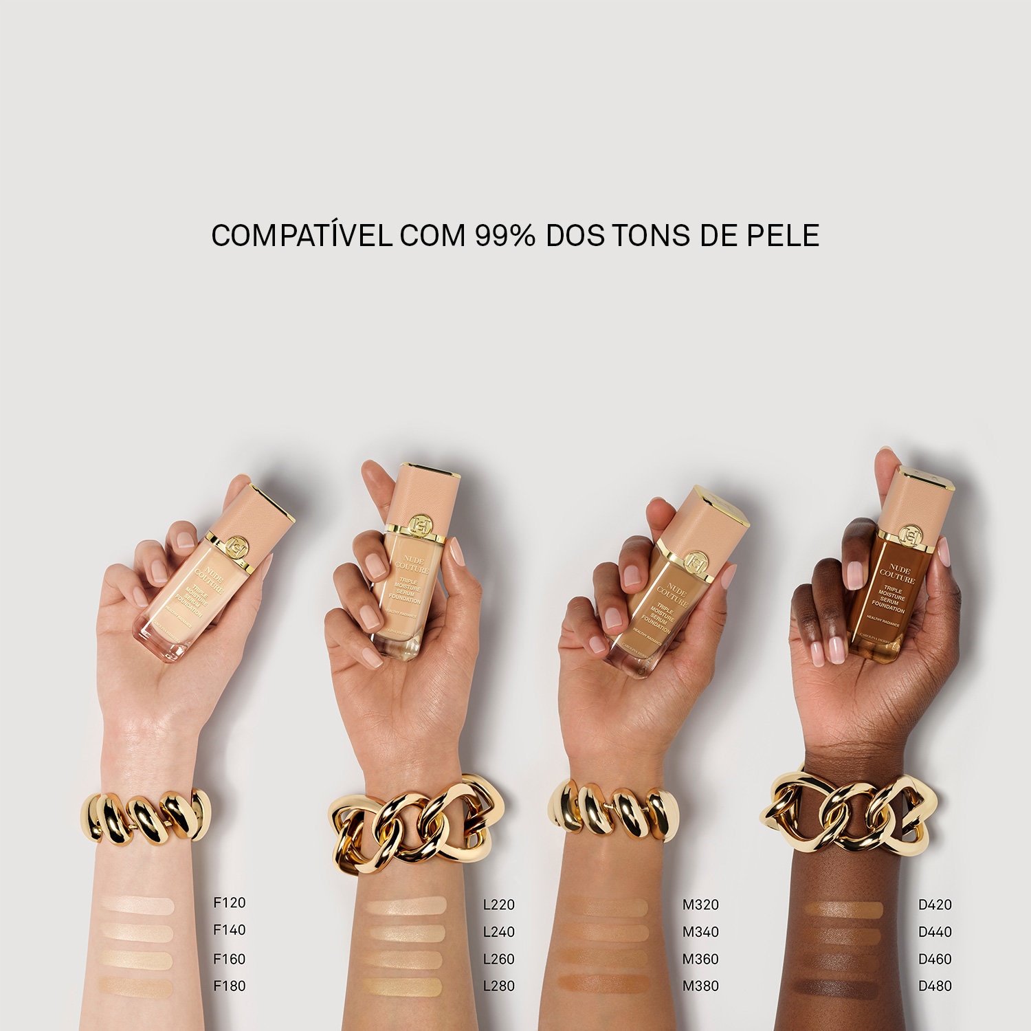 Base de Maquilhagem Nude Couture Triple Moisture Serum Foundation M380-6