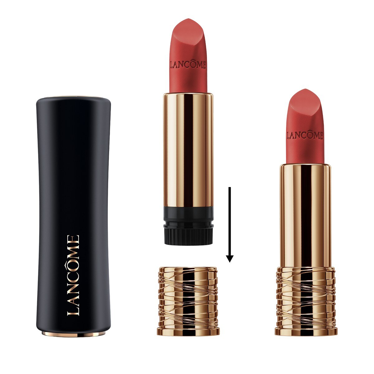 Recarga Batom L'Absolu Rouge Drama Matte - 12 g 505 Attrape Red-6