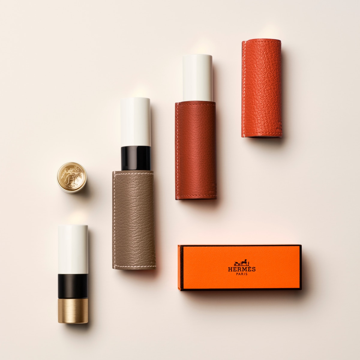 Recarga Batom acetinado Rouge Hermès - 3,5 g 33 - Orange Boîte-13