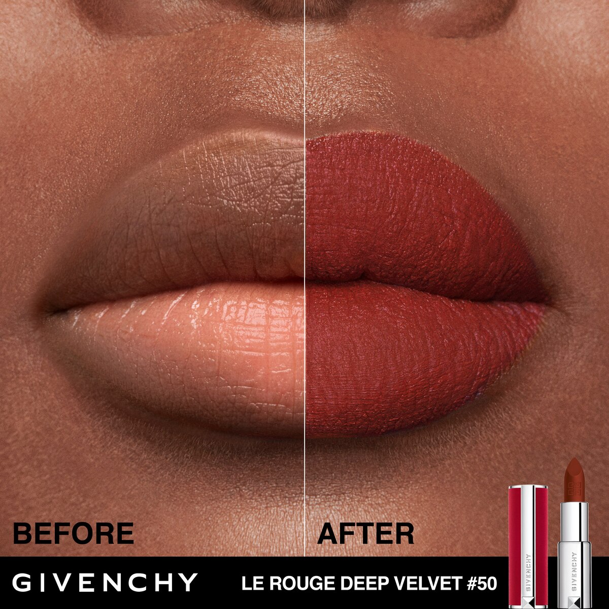 Batom Le Rouge Deep Velvet - 3,4 g 50 Brun Acajou-3
