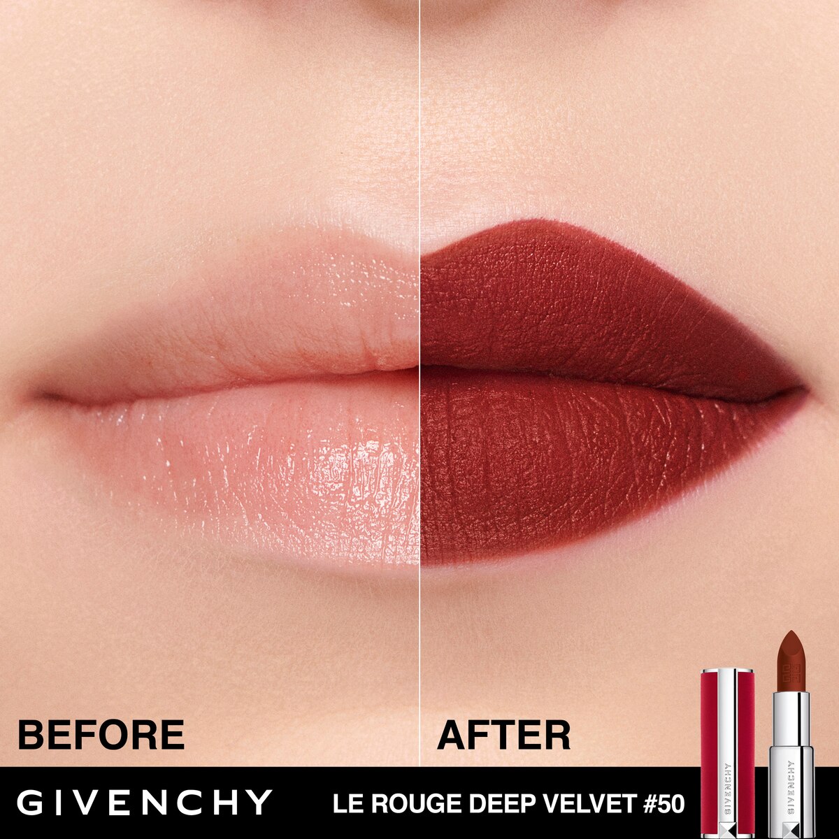 Batom Le Rouge Deep Velvet - 3,4 g 50 Brun Acajou-5