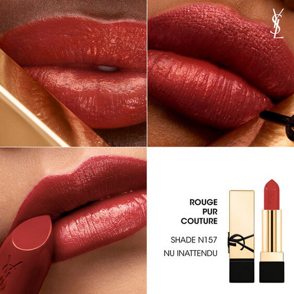 Batom Rouge Pur Couture Satin - 3,8 g N157 - Nu Inattendu-3