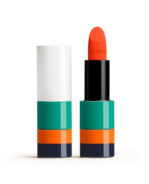 Batom Rouge Hermès Matte Lipstick - Edição Limitada - 3,5 g 44 Orange Néon-1