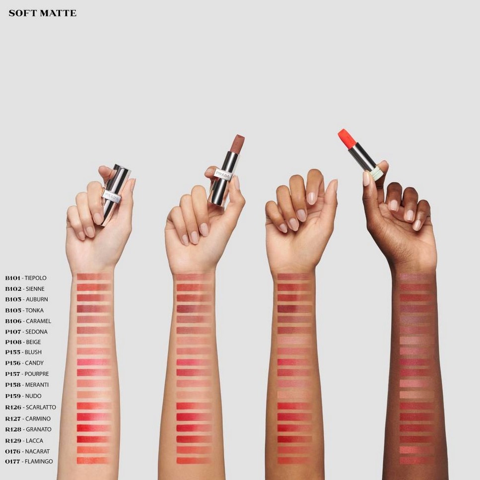 Batom Monochrome Soft Matte Prada Beauty B106 CARAMEL-5