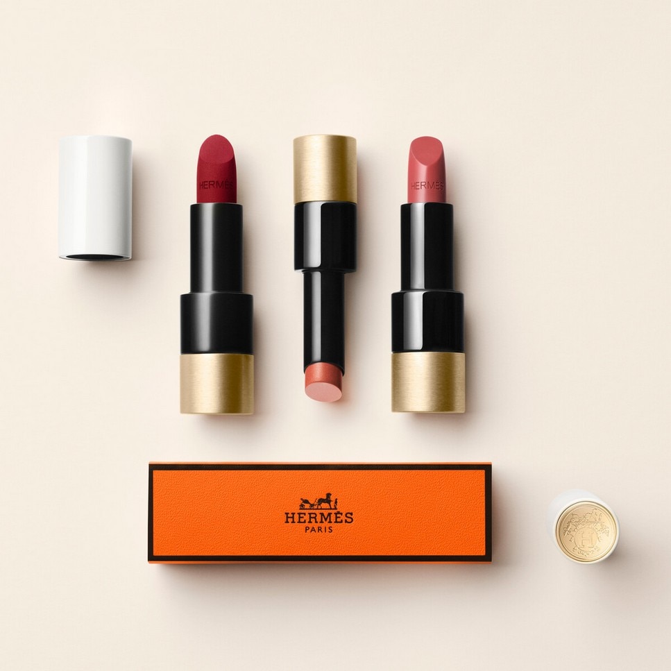 Rouge Hermès Batom Brilhante Silky 87 Brun Sellier-6