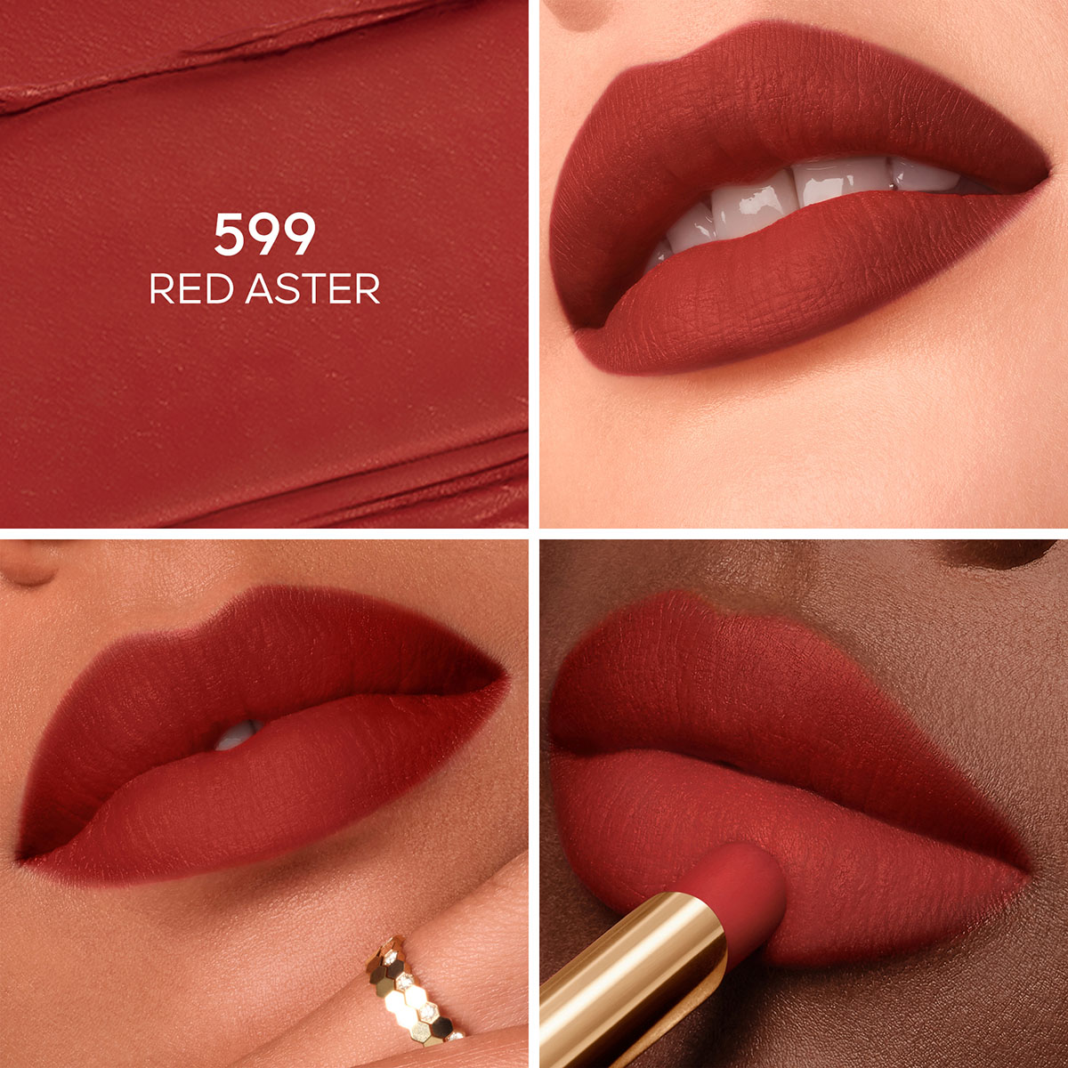 KissKiss Batom Intenso com Infusão de Mel 599 RED ASTER-2