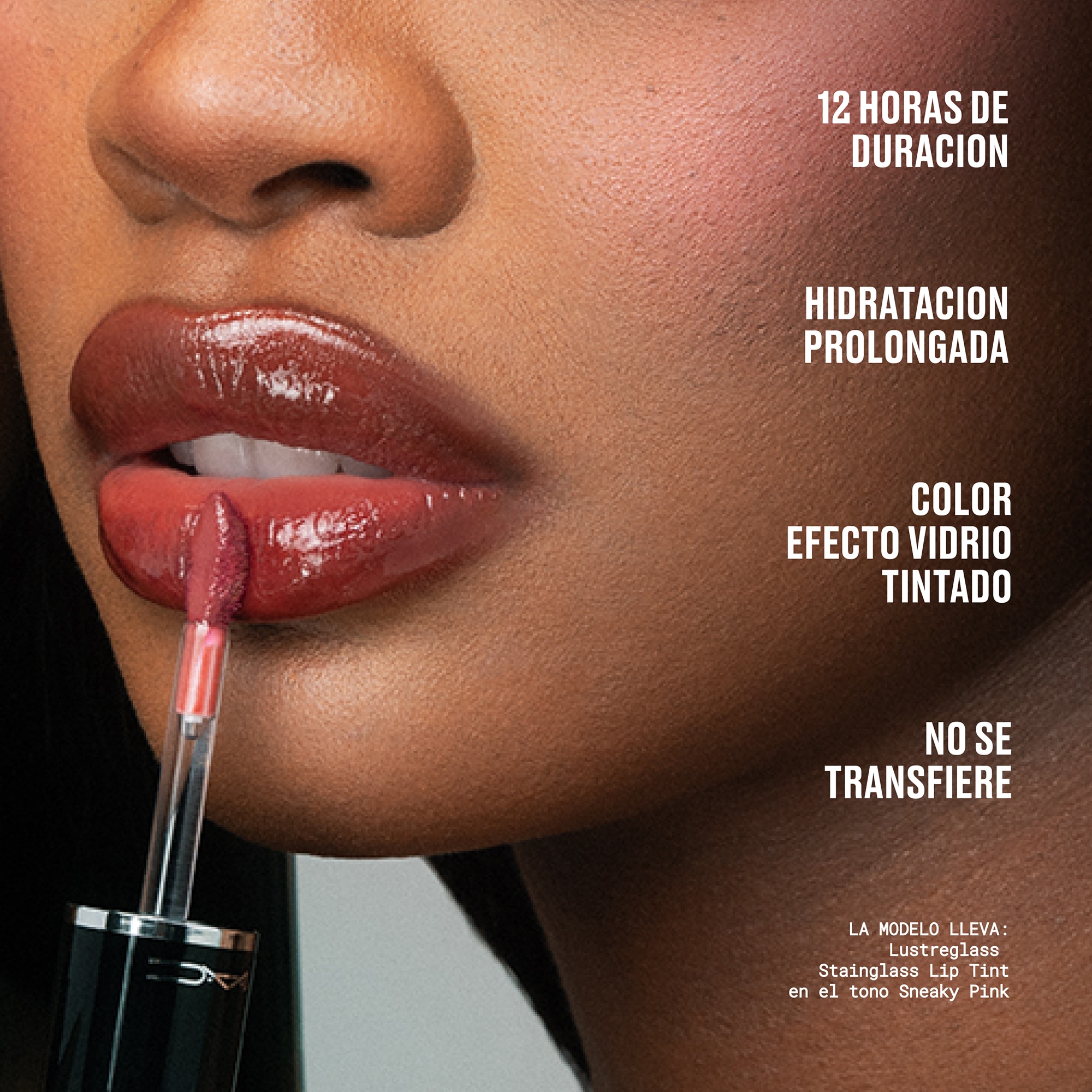 Tinta Labial Lustreglass Stainglass SNEAKY PINK-7