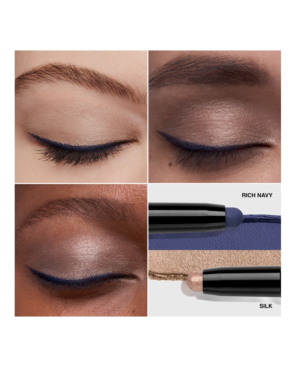 Dual-Ended Long-Wear Cream Shadow Stick Silk / Rich Navy-3