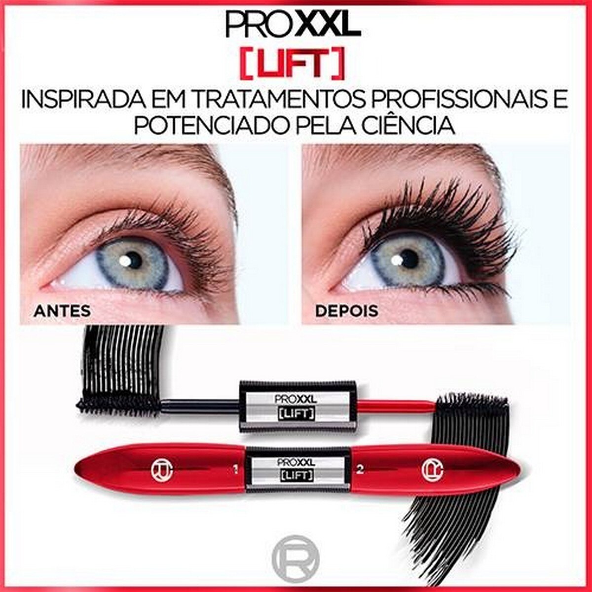 Máscara de Pestanas Eyelash Curling - Efeito Lifting com Pincel Duplo - 12 ml 5