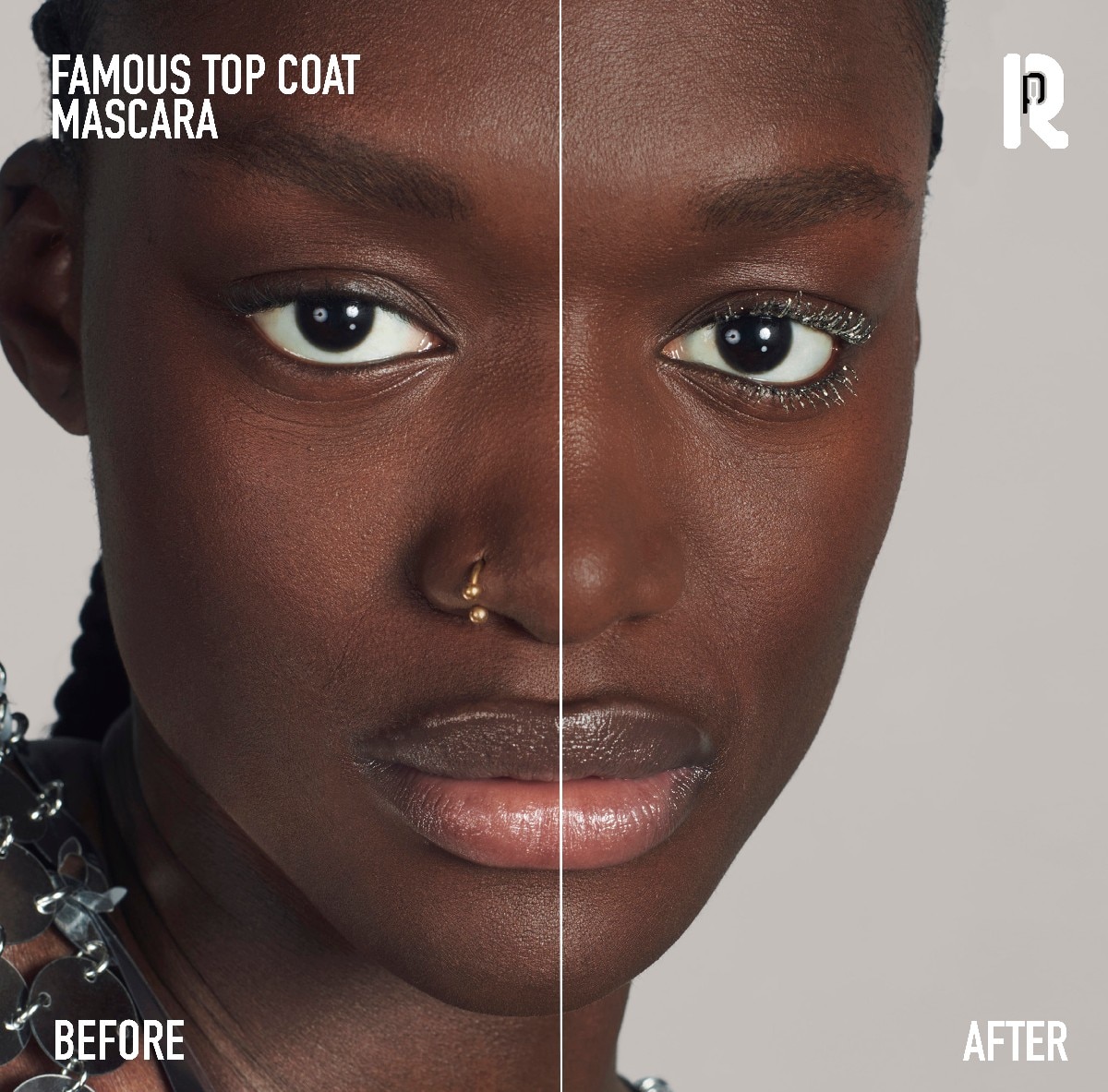 Máscara de Pestanas Famous Top Coat Purpurina 2