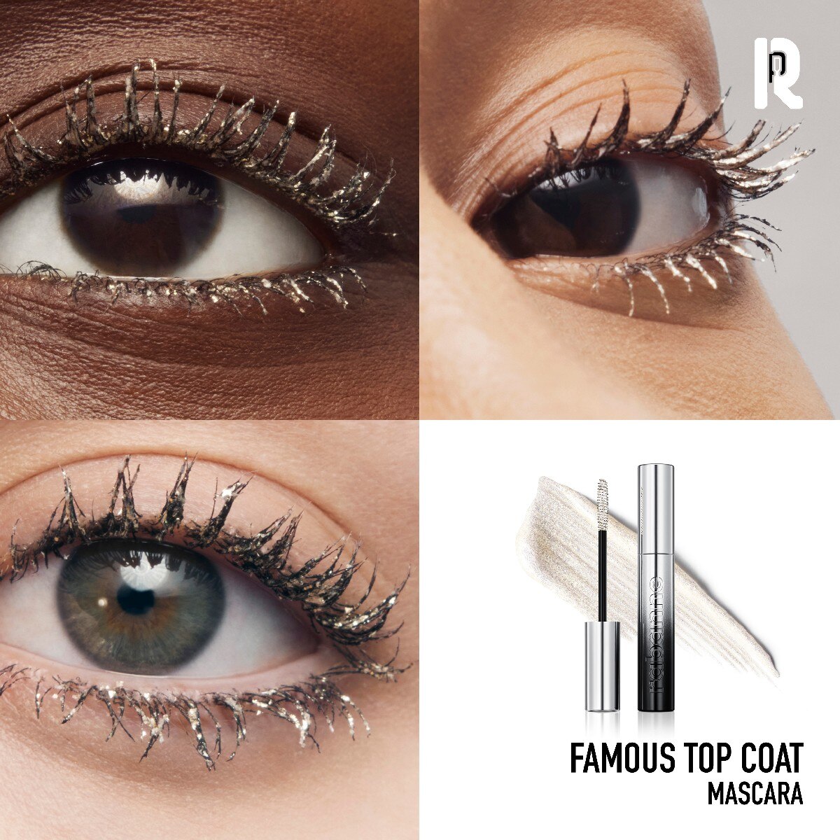Máscara de Pestanas Famous Top Coat Purpurina 3