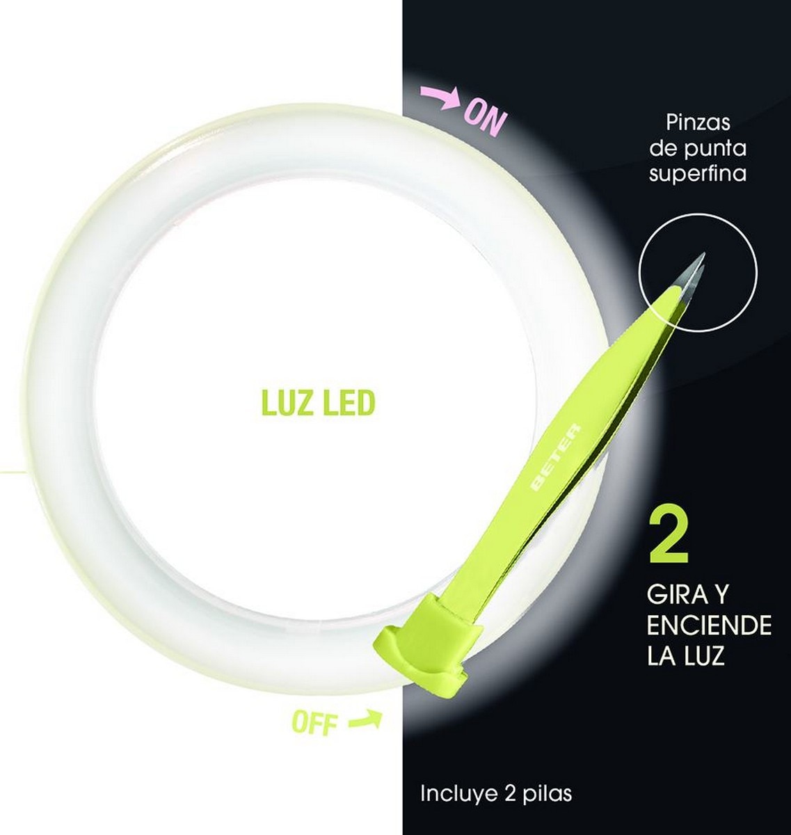 Espelho Duplo com Pinça e Luz Led - 1 un 7