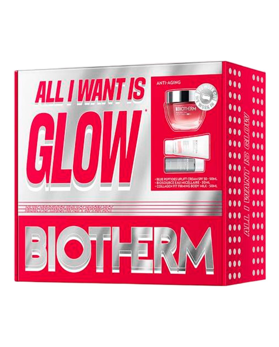 Coffret de Natal All I Want is Glow Blue Peptides Uplift SPF30 2