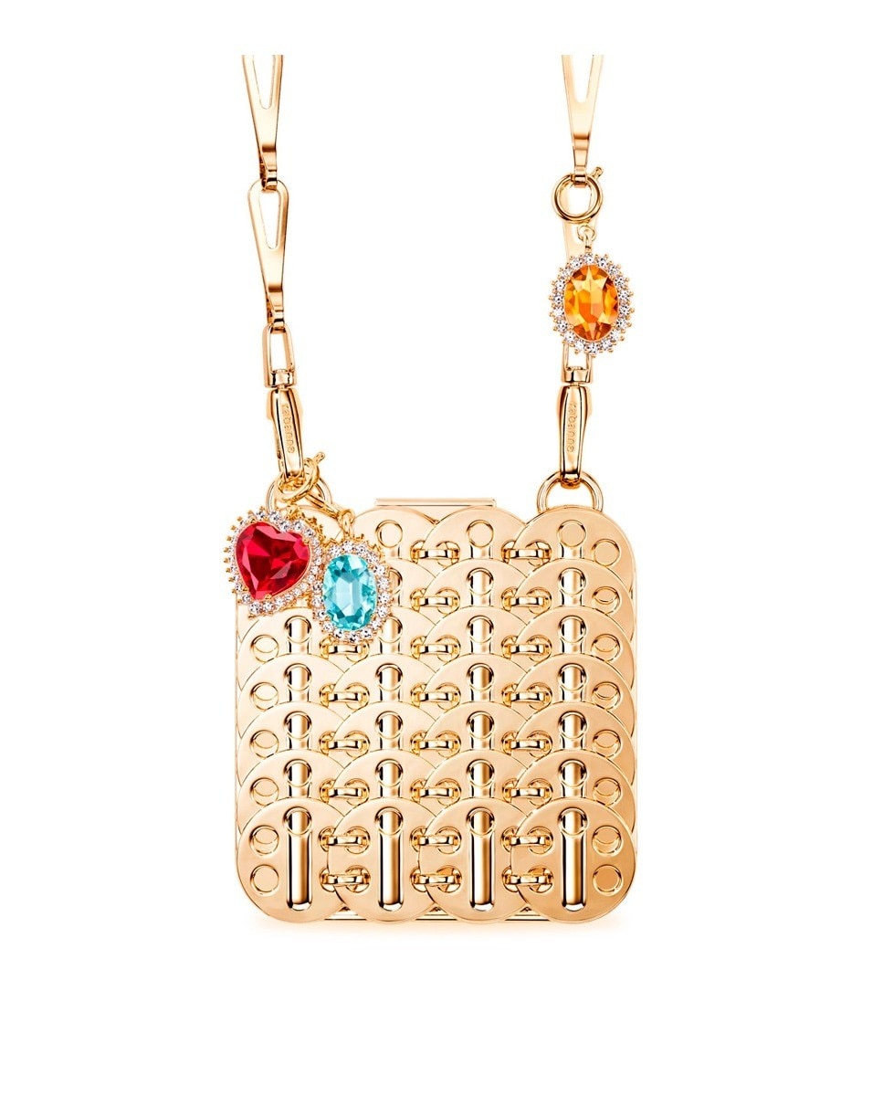 Charm Gold Celestial Blue para 1969 Makeup Clutch 2