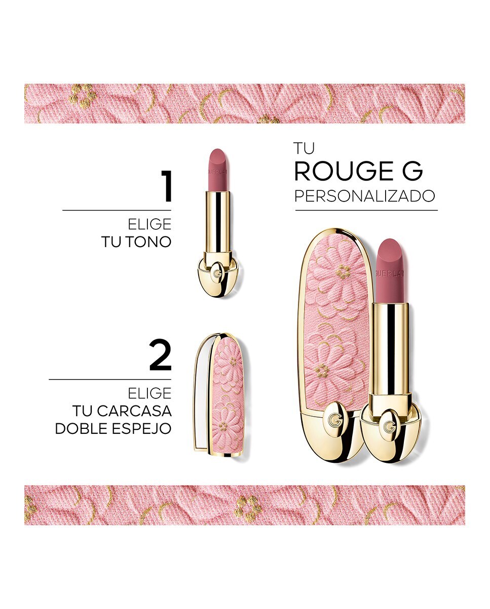 Caixa de Batom com Espelho Duplo Rouge G Blooming Denim BLOSSOM-2