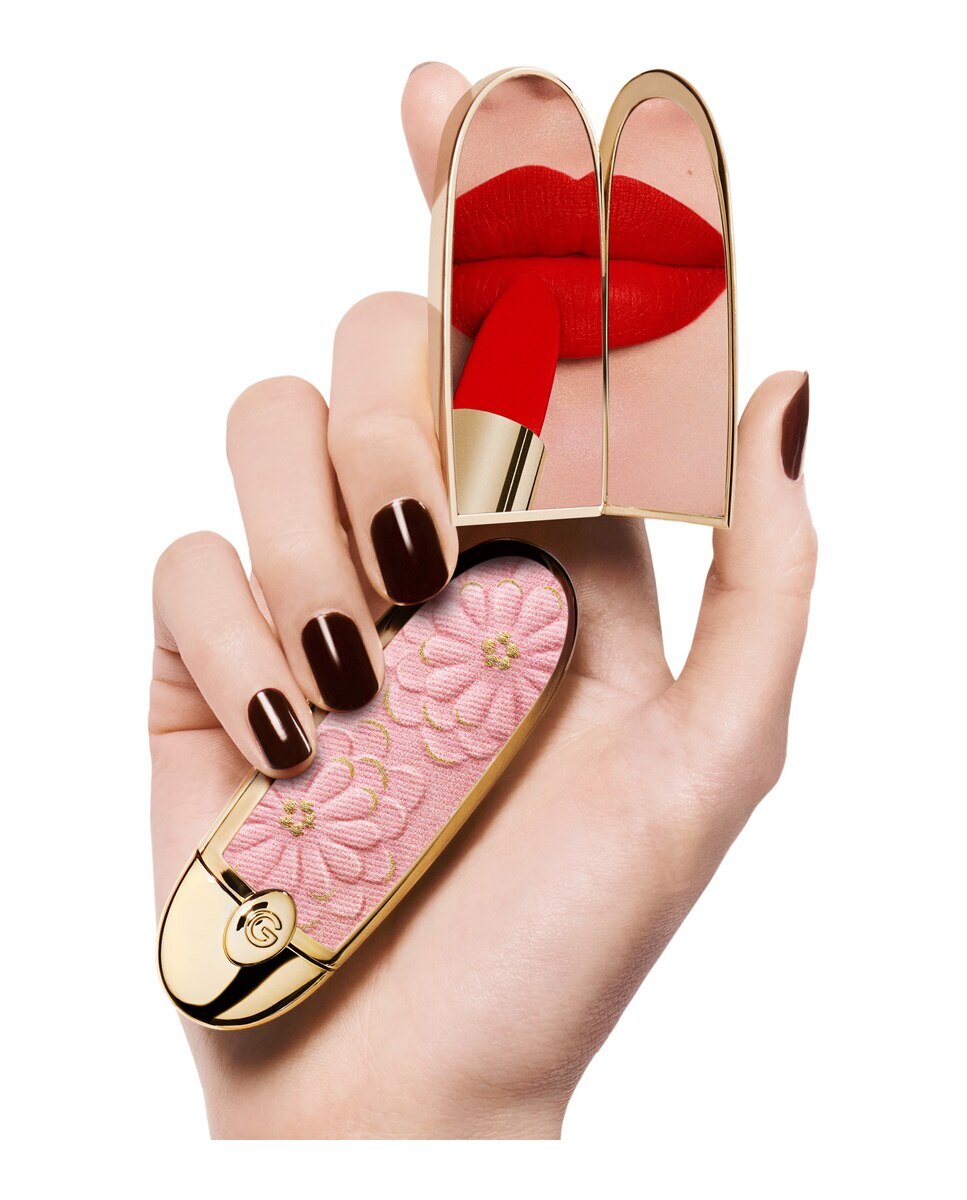 Caixa de Batom com Espelho Duplo Rouge G Blooming Denim BLOSSOM-4
