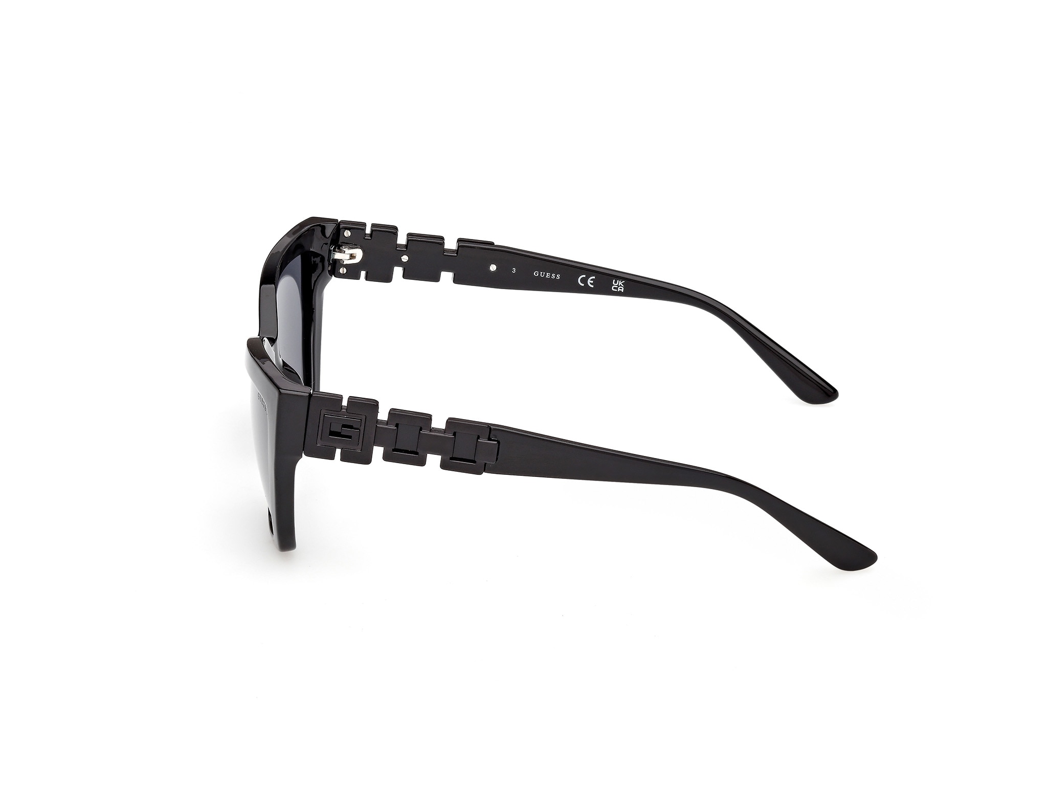 Óculos de Sol Olho de Gato Preto Brilhante com Lentes Polarizadas 2