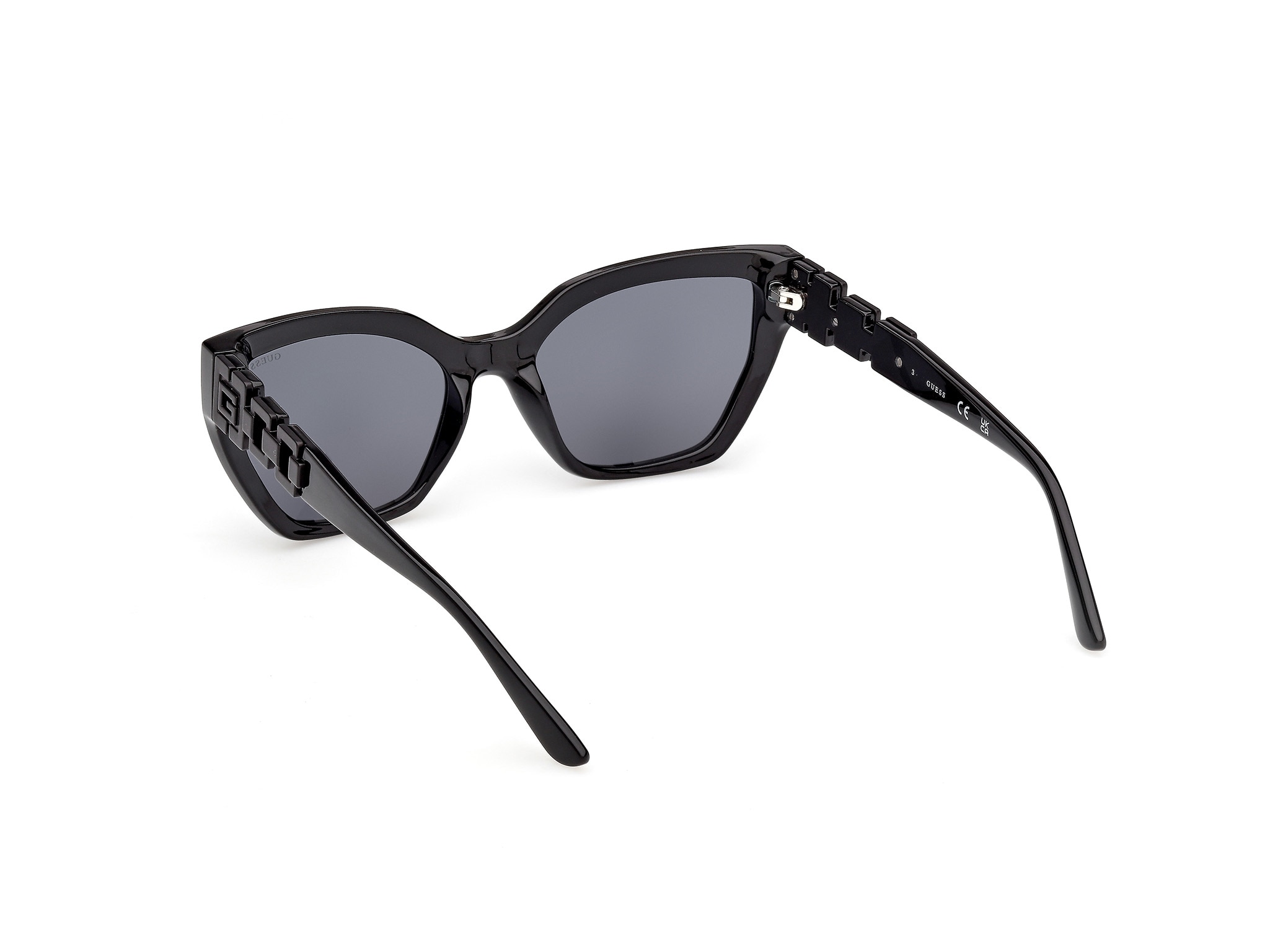 Óculos de Sol Olho de Gato Preto Brilhante com Lentes Polarizadas 3
