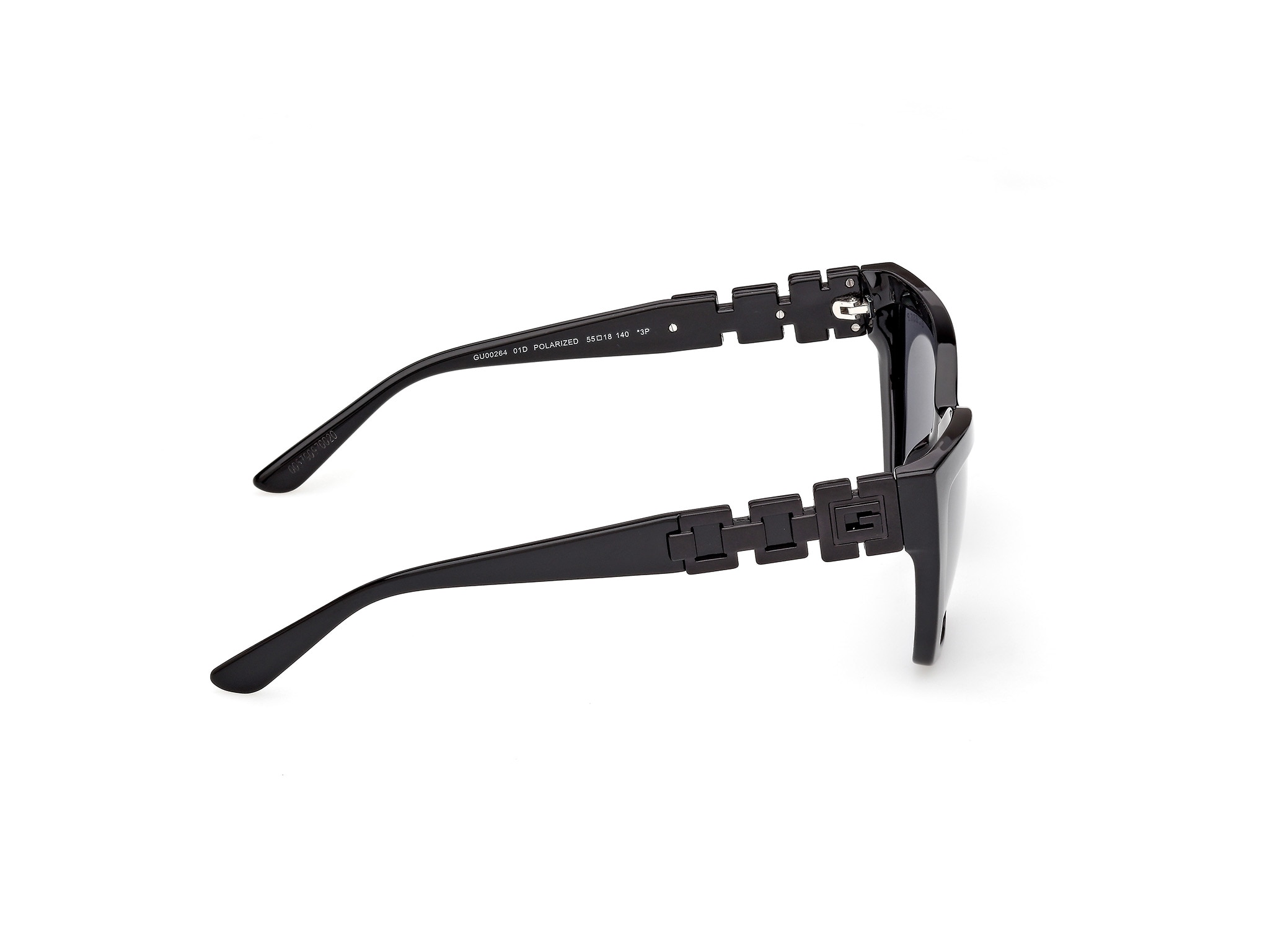 Óculos de Sol Olho de Gato Preto Brilhante com Lentes Polarizadas 6