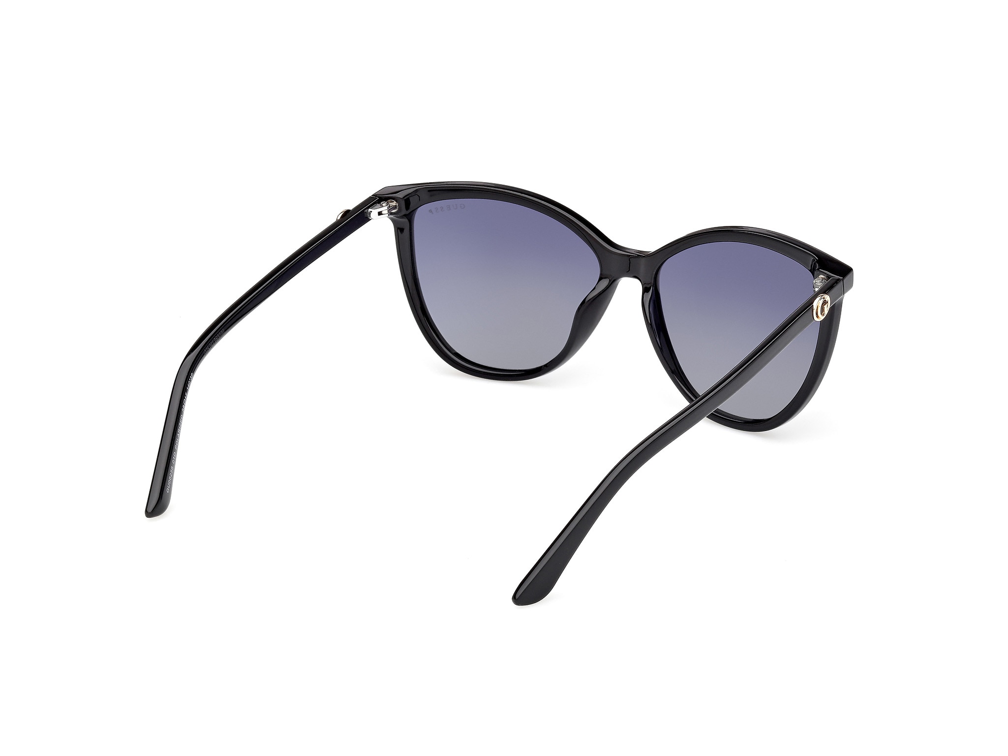 Óculos de Sol Olho de Gato Preto Brilhante com Lentes Polarizadas 5