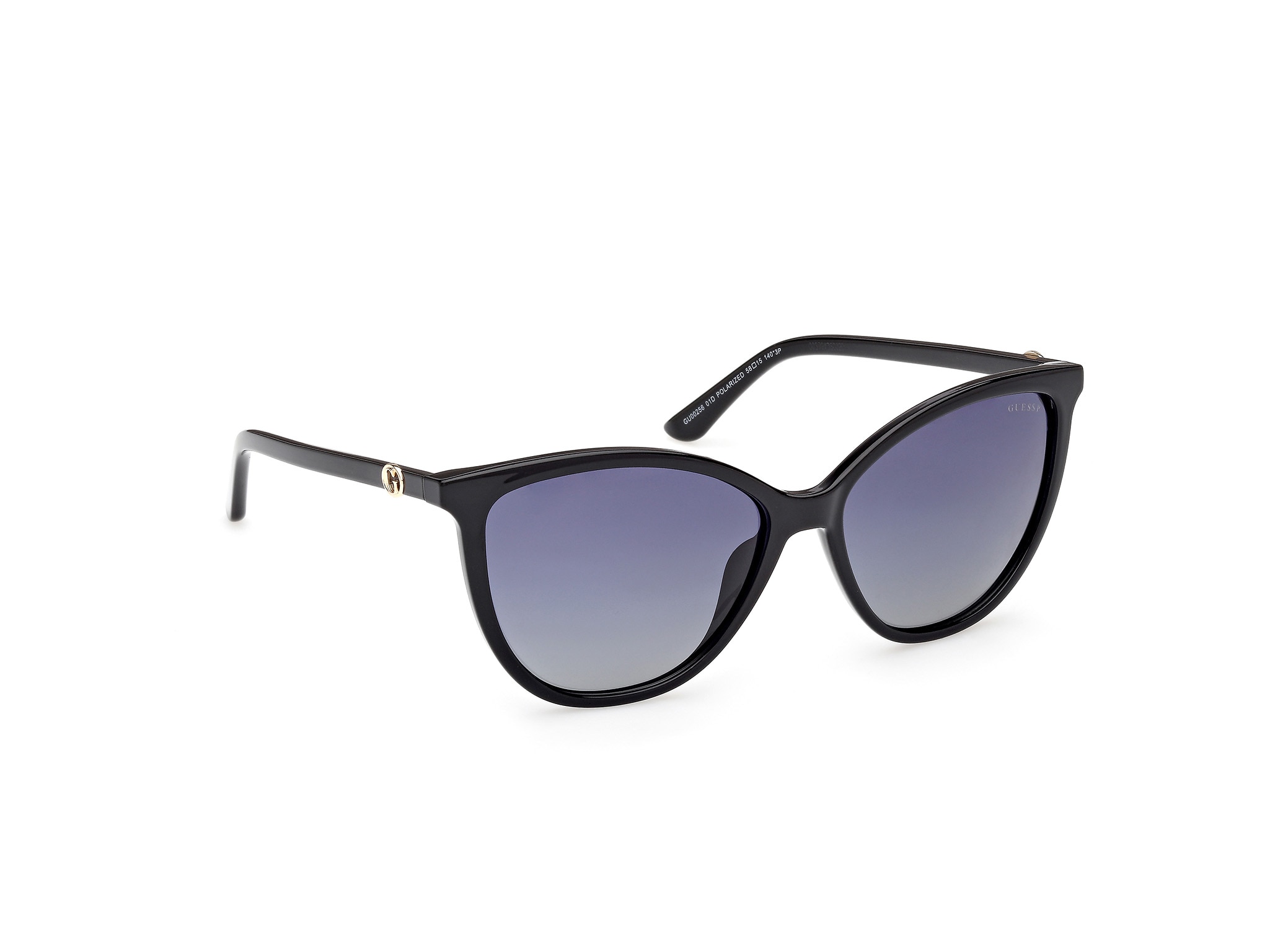 Óculos de Sol Olho de Gato Preto Brilhante com Lentes Polarizadas 7