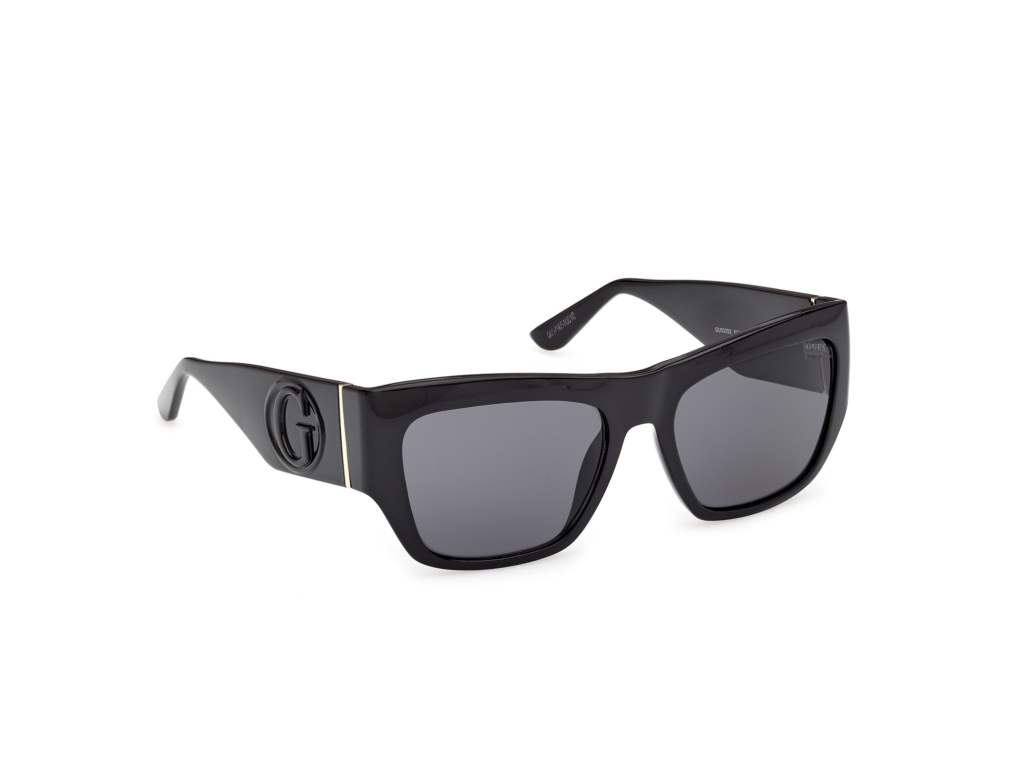 Óculos de Sol Quadrados Preto Brilhante 7