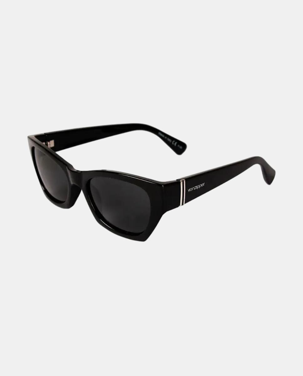 Imagem 0 de Óculos de sol com armação em preto brilhante com lentes cinzentas