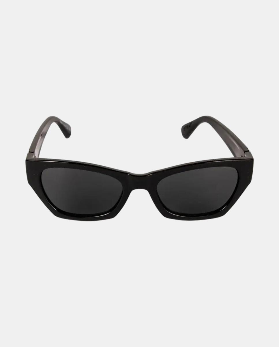 Óculos de sol com armação em preto brilhante com lentes cinzentas 3