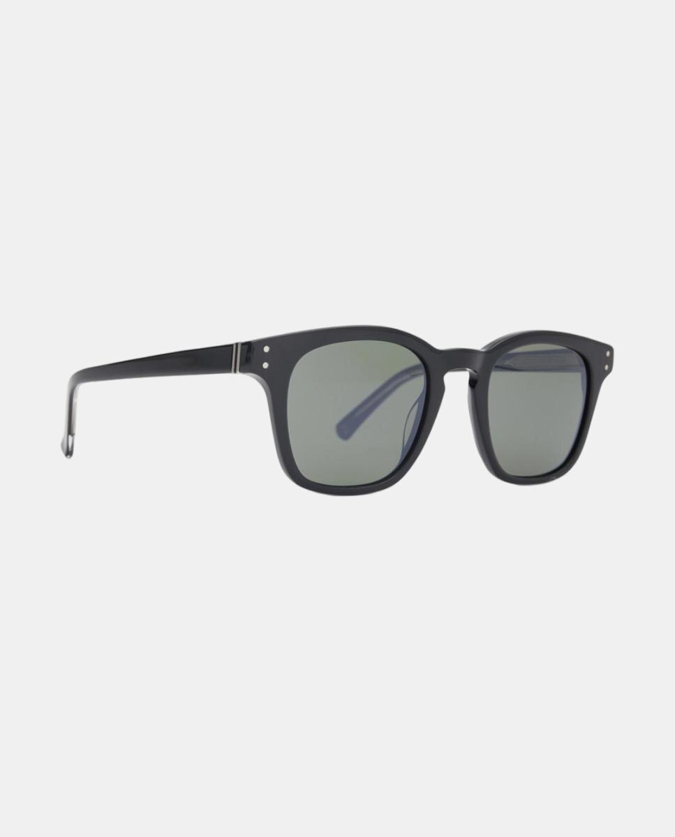 Óculos de sol com armação em preto brilhante com lentes cinzentas 2