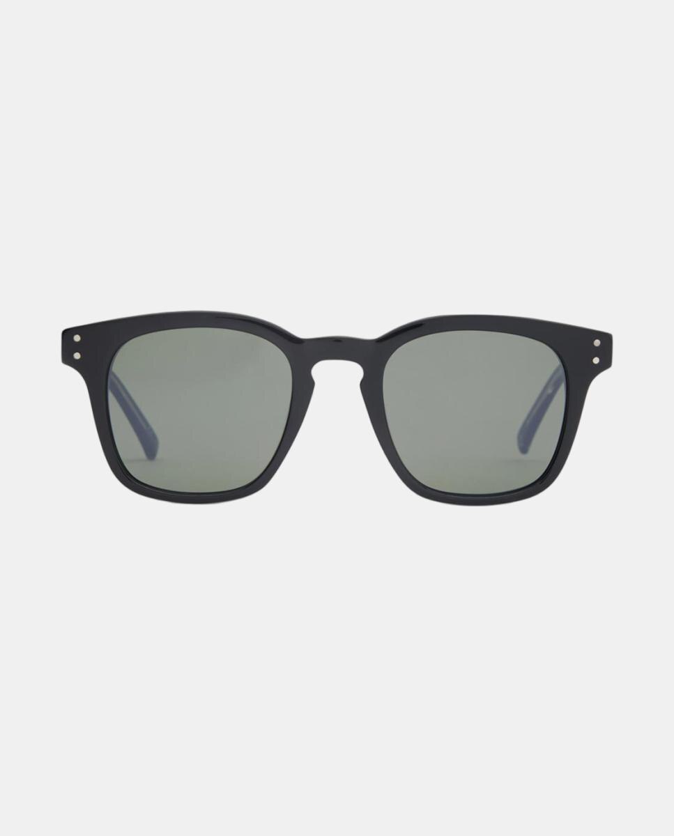 Óculos de sol com armação em preto brilhante com lentes cinzentas 3