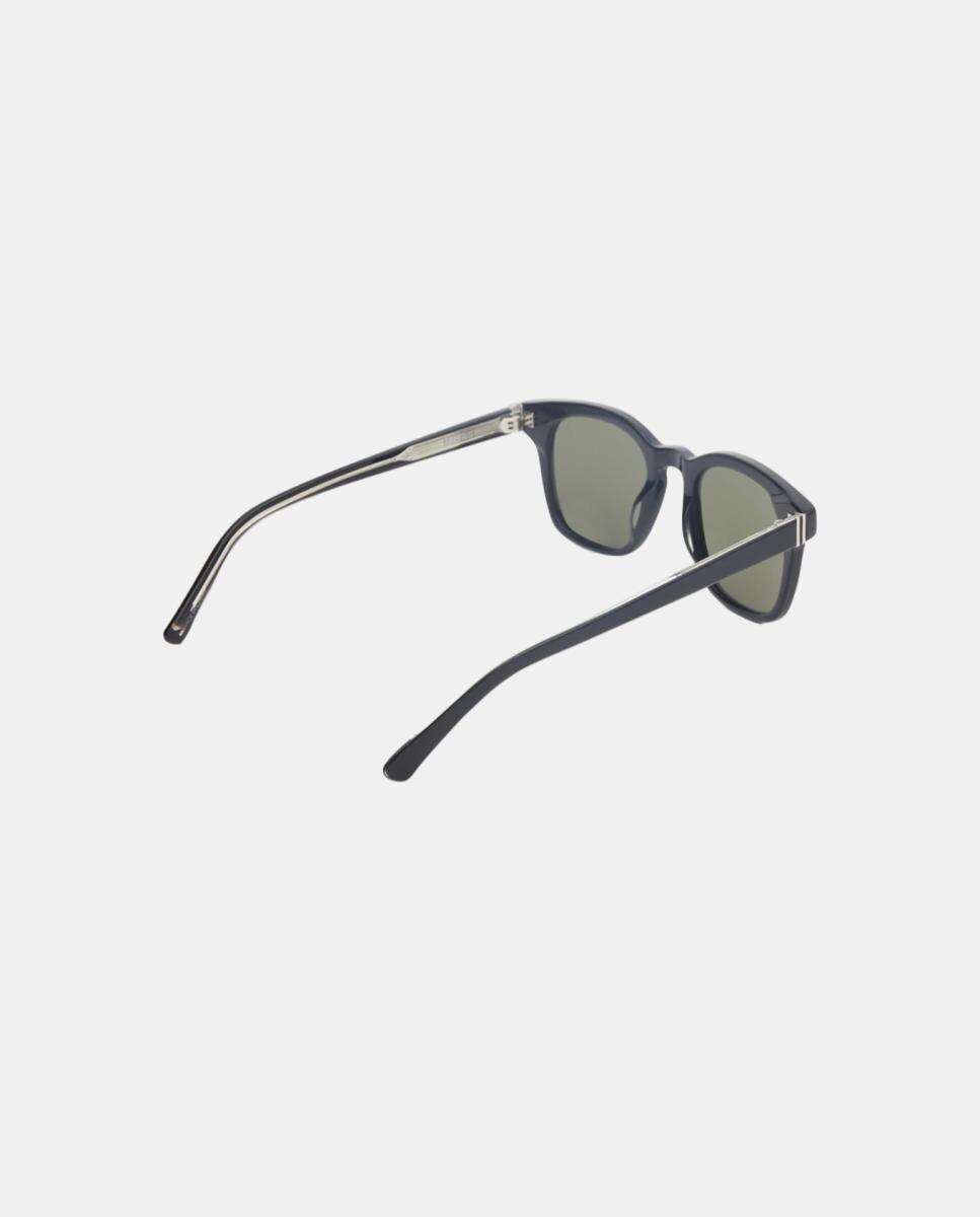 Óculos de sol com armação em preto brilhante com lentes cinzentas 4