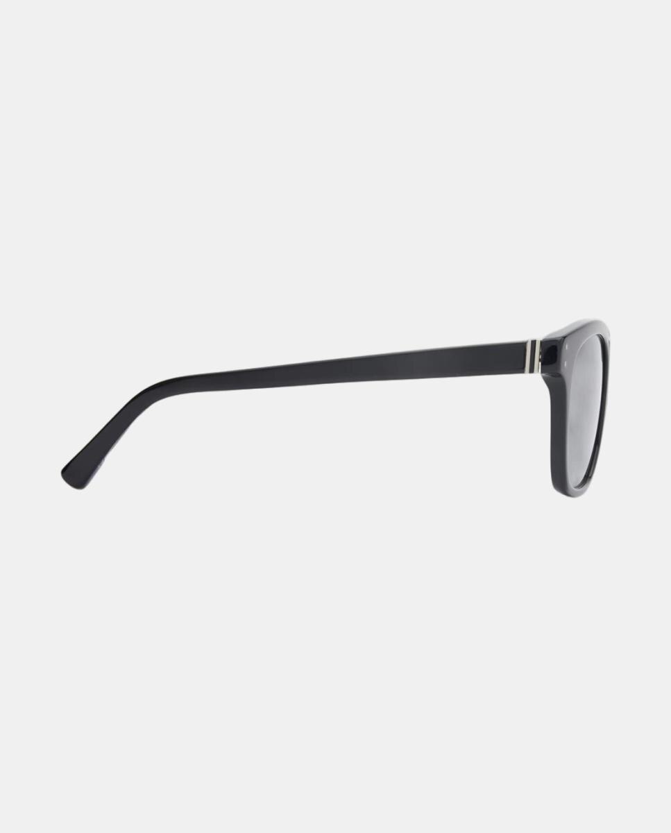 Óculos de sol com armação em preto brilhante com lentes cinzentas 6