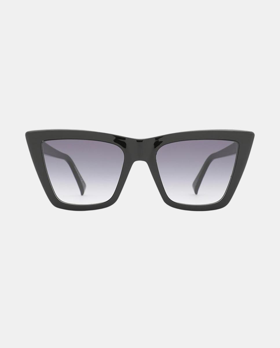 Óculos de sol com armação em preto brilhante com lentes cinzentas 3