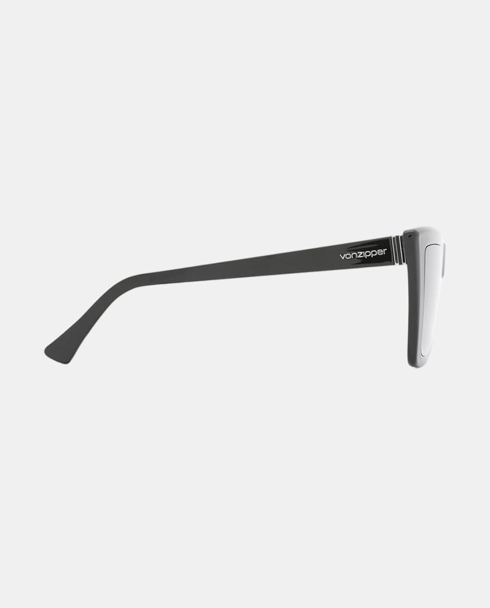 Óculos de sol com armação em preto brilhante com lentes cinzentas 5