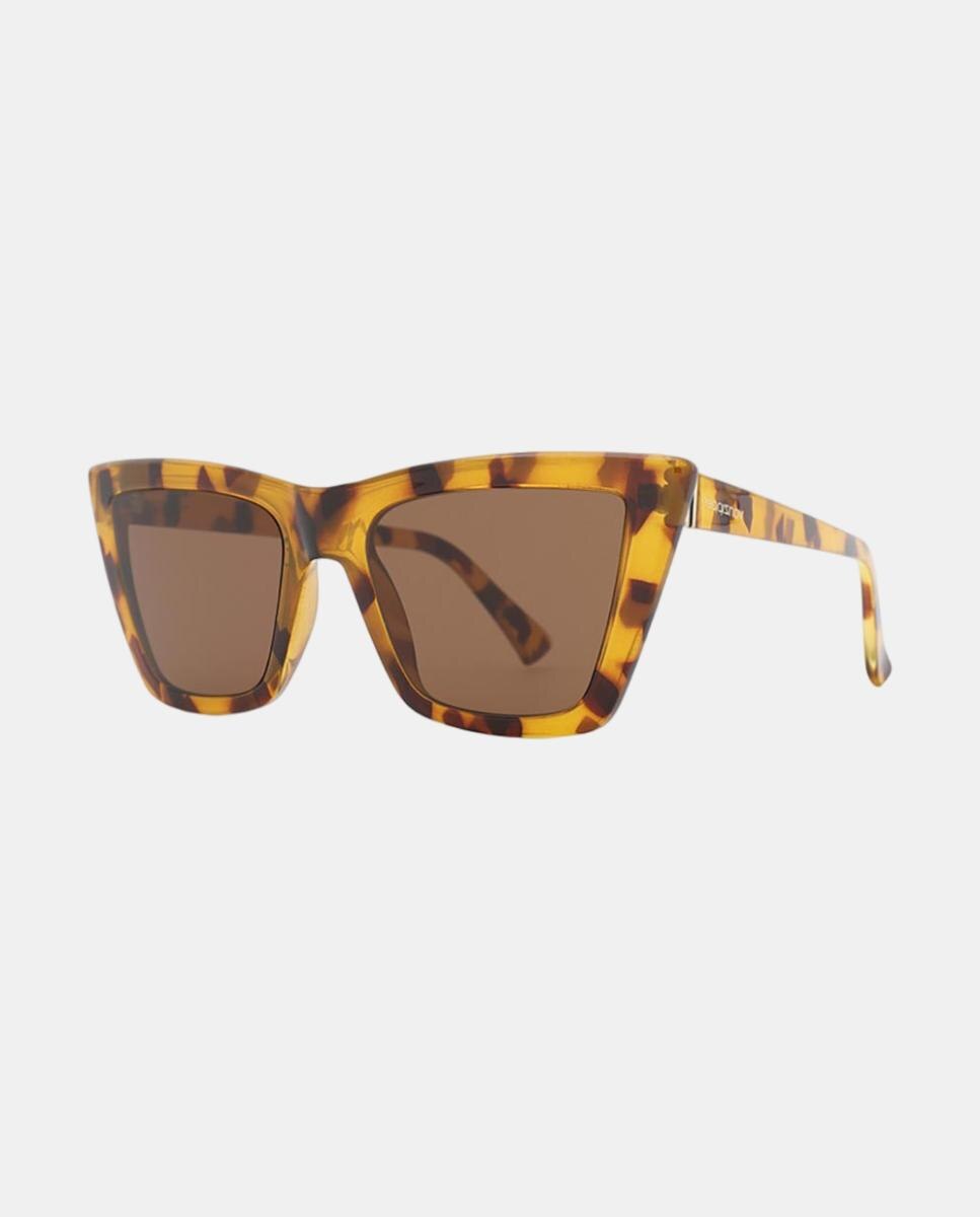Imagem 0 de Óculos de sol com armação em padfrão tartaruga castanho com lentes bronze castanhas