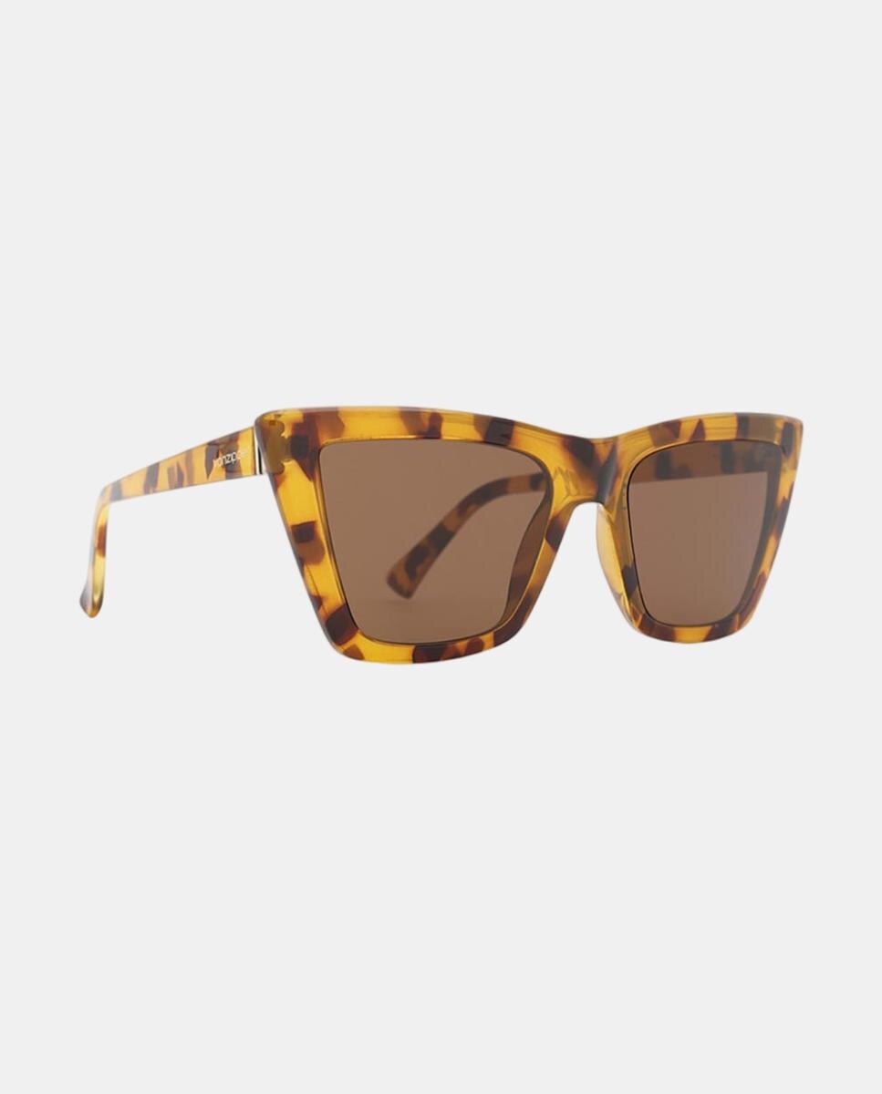 Óculos de sol com armação em padfrão tartaruga castanho com lentes bronze castanhas 2