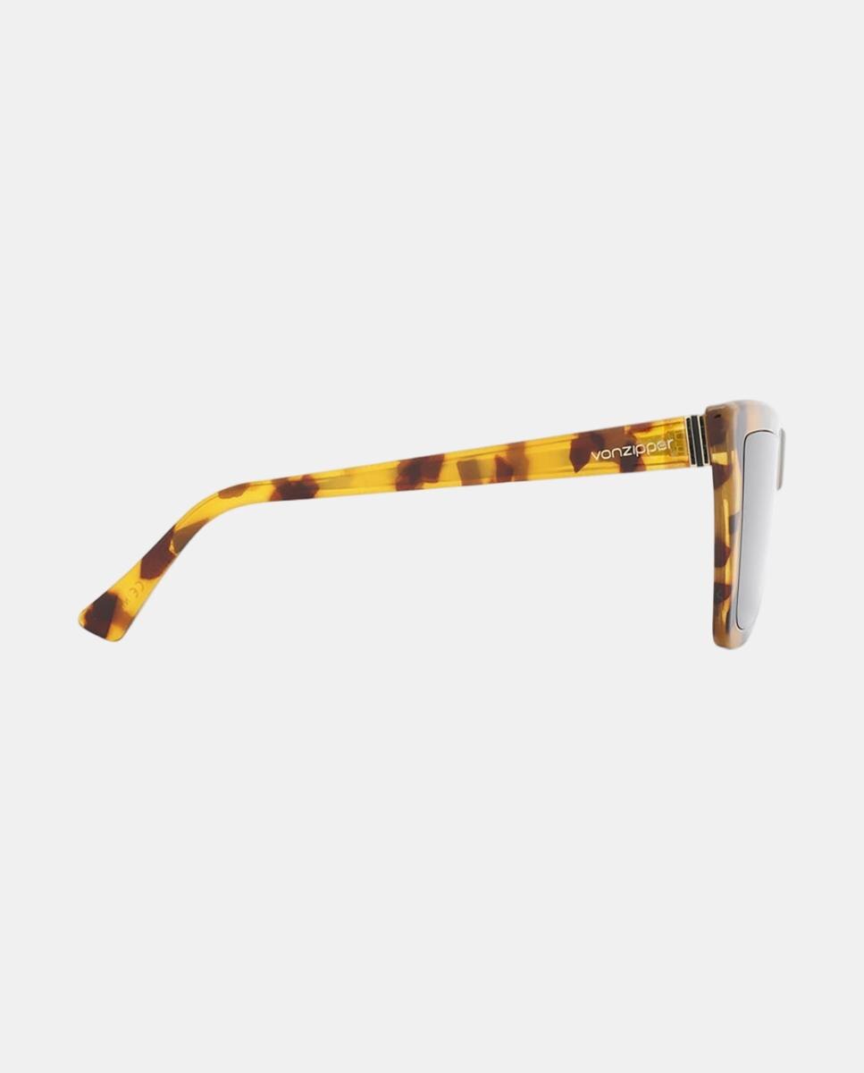 Óculos de sol com armação em padfrão tartaruga castanho com lentes bronze castanhas 5