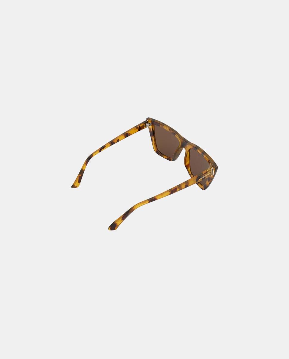 Óculos de sol com armação em padfrão tartaruga castanho com lentes bronze castanhas 6
