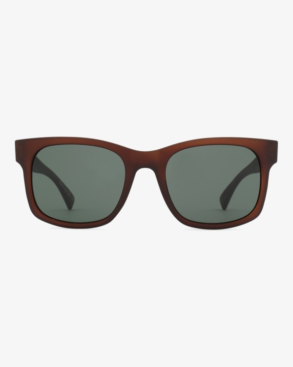 Óculos de Sol Unissexo com Armação em Castanho Baço com Lentes Cinza Vintage 2