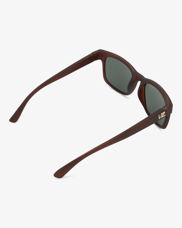 Óculos de Sol Unissexo com Armação em Castanho Baço com Lentes Cinza Vintage 3