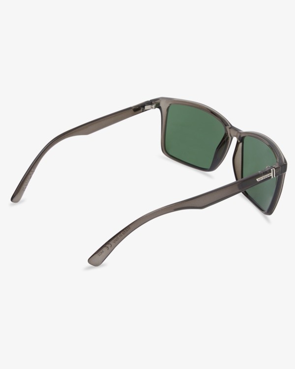 Óculos de Sol Unissexo com Armação em Cinza Vintage Transparente com Lentes Verde Vintage 3