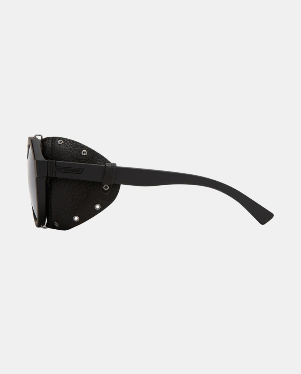 Óculos de sol com armação em preto baço com lentes polarizadas em cinza/rosa espelhadas. 5