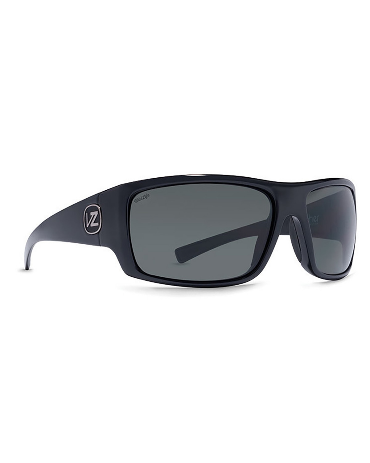Imagem 0 de Óculos de Sol Unissexo com Armação em Preto Brilhante com Lentes Cinza Vintage