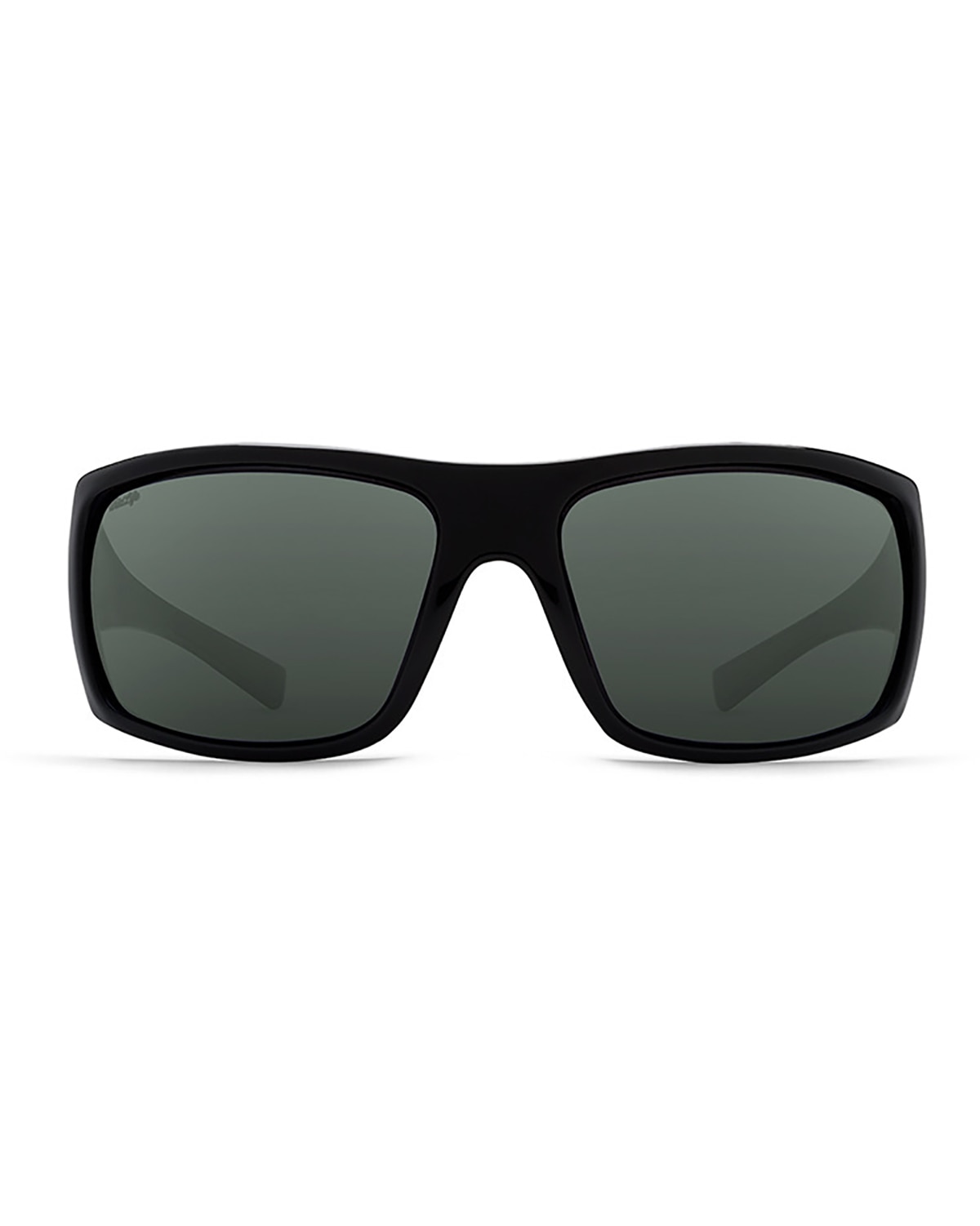 Óculos de Sol Unissexo com Armação em Preto Brilhante com Lentes Cinza Vintage 2