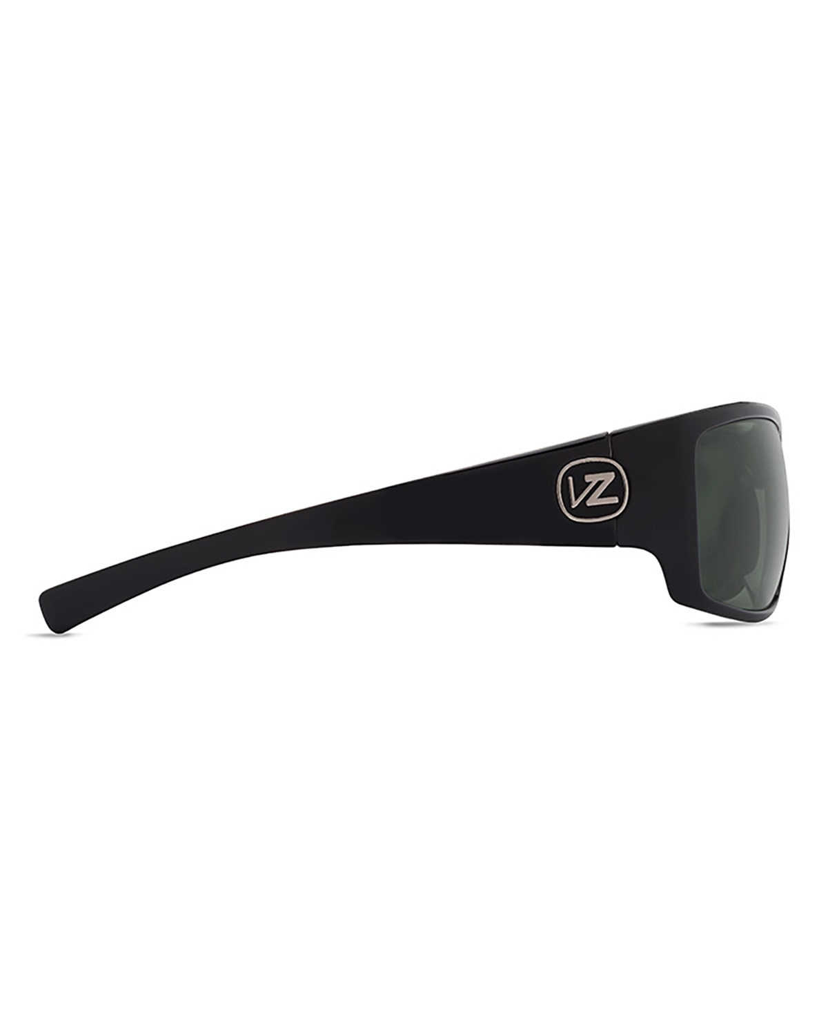 Óculos de Sol Unissexo com Armação em Preto Brilhante com Lentes Cinza Vintage 3