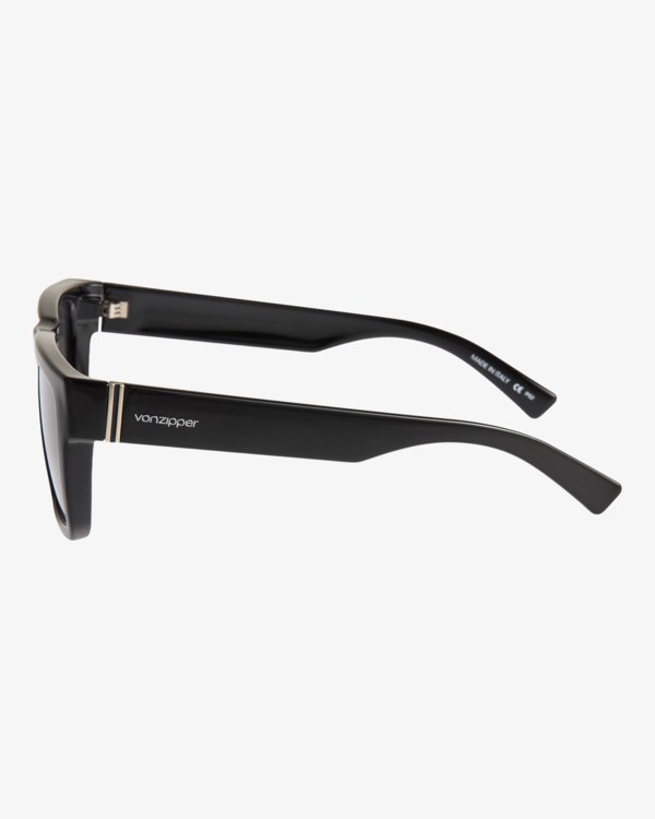 Óculos de Sol Unissexo com Armação em Preto Brilhante com Lentes Cinza 3