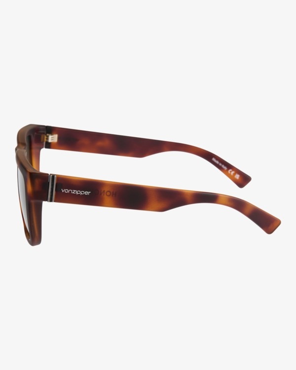 Óculos de Sol Unissexo com Armação em Castanho Tartaruga com Lentes Esverdeadas 3